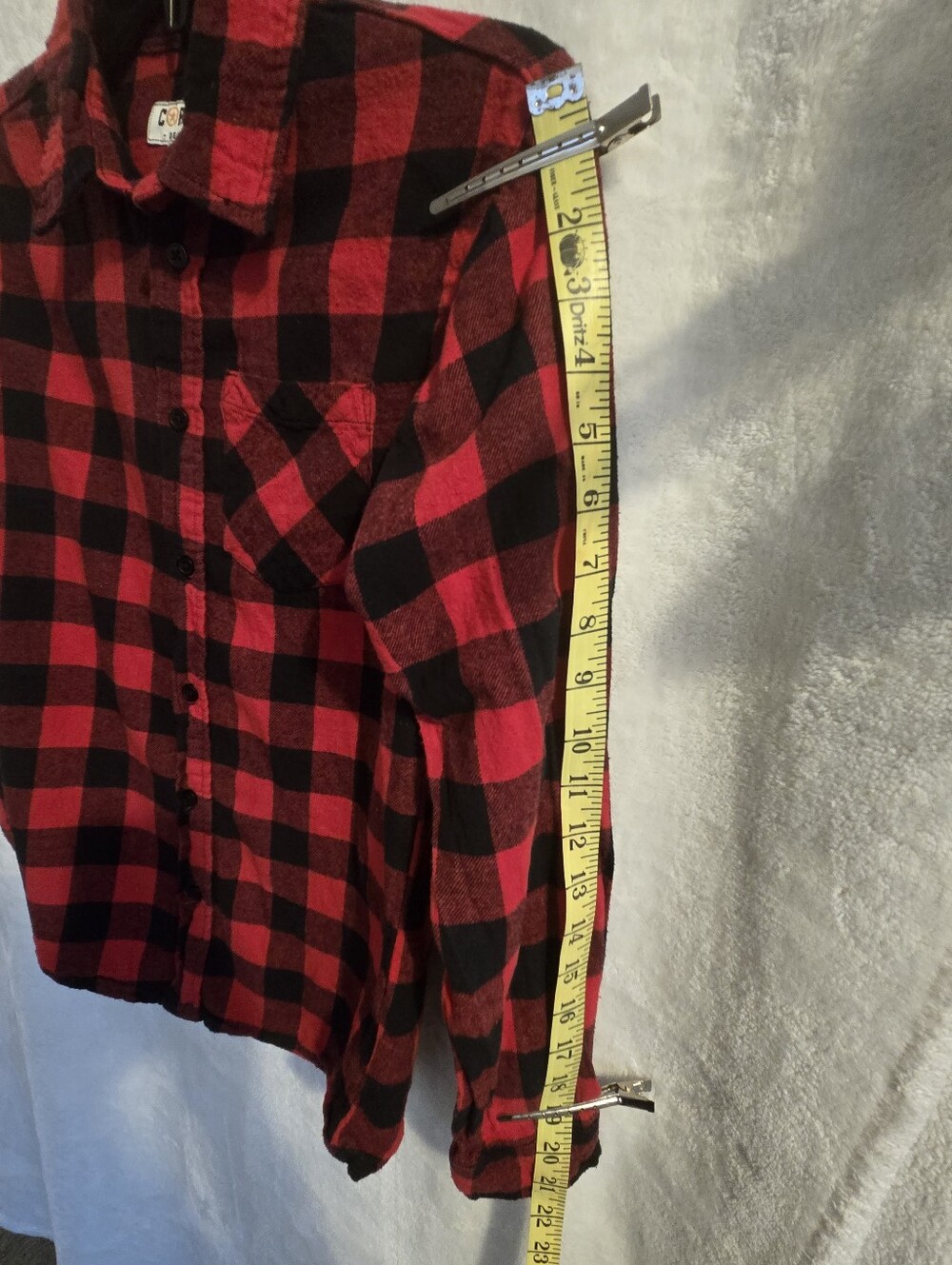 Red and Black Plaid Longsleeve Shirt - Picture 9 of 9